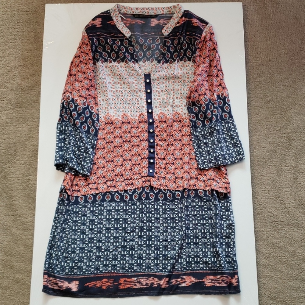 Zara 3/4 Sleeve Tunic/ Mini Dress